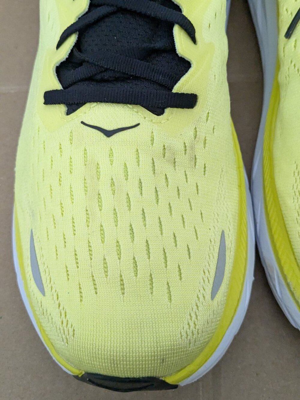 Hoka One One Clifton 8 Men's Size 14D Yellow Running Sneakers - Picture 5 of 14